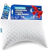 btasleeep Side Sleeper Pillows for Neck & Shoulder Comfort - Ergonomic Curved Crescent Design, Ad...