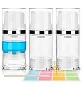Segbeauty 3Pcs 1.7oz Airless Pump Bottles,50ml Empty Moisturizer Pump Dispenser Airless Cosmetic ...