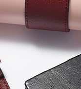 OMIRO Compact Mirror, Classical PU Leather 1X/3X Magnification, Pocket Ultra Portable for Purses