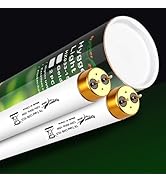 Hygger zoo T8 UVB Reptile Light HO UVB Lighting Bulb 2 Pack, 10.0 15W UVB Light for Reptiles UVA ...