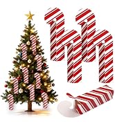 Naler 24 PCS Christmas Candy Canes Gift Box with 24 Countdown Stickers - 9.8x2x2in, Ideal for Chr...
