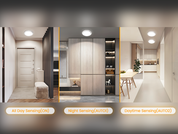 3 sensing methods closet light all day night daytime sensing