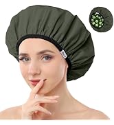 Years calm Shower Caps for Women Reusable Waterproof Double Layer Hair Cap | Both Sides Usable, R...