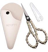HITOPTY Sewing Scissors Small Sharp Vintage Embroidery Scissors, Tip Detail Thread Cutting Scisso...