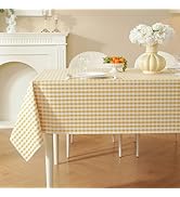 HOMOHEINI Tablecloth,Warm Yellow52 x70