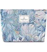 STARDW Floral Cosmetic Bags Makeup Bags for Women,Travel Makeup Bag Large Aesthetic Makeup Bag,Ma...