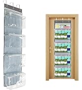 Earssa Hanging Yarn Storage Organizer Knitting Organizer Storage with 5 Zipper Pockets and Over D...