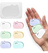 Mini Cute Cat Plate Shape Resin Silicone Molds 3D Tiny Plate Epoxy Casting Molds for DIY Micro Re...