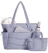 Wandering Nature Work Tote Bag with Cup Holder, Nurse Bag 2 Set, 15.6