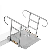 CAMMOO 3 FT Wheelchair Ramp with Handrails for Home Steps 1200LBS Capacity, High-Strength Aluminu...