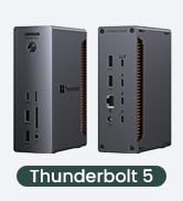 UGREEN Revodok Max 2131 Thunderbolt 5 Dock, 13-in-1, 120Gbps Transfer, Single 8K, Dual 6K60Hz Dis...