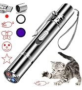 IVVTRYI Laser Pointer Cat Toys for Indoor, Rechargeable, 7 Adjustable Wand Red Light Pet Interact...