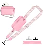 YFWE Clip and Go Strap for Phone with Wallet Crossbody, Adjustable Phone Lanyard with Detachable ...