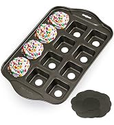 Cyimi Mini Muffin Pan 12 Cup with Removable Bottom,Nonstick Cupcake Pans for Baking,Mini Muffin C...