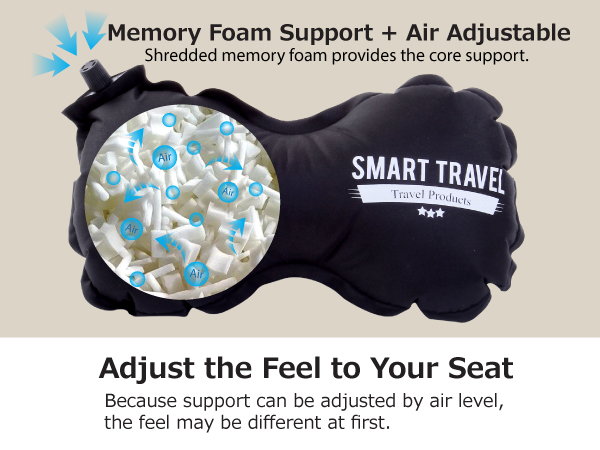 Hybrid Support, Not Just Air - Shredded memory foam inside with air-adjustable firmness