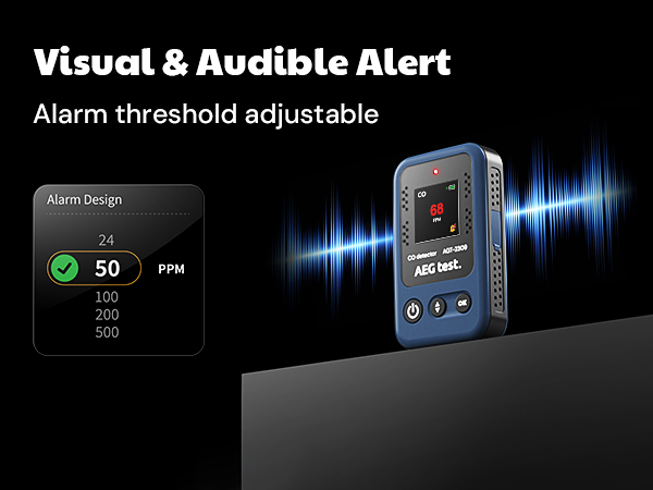 carbon monoxide detector co meter portable for home camping