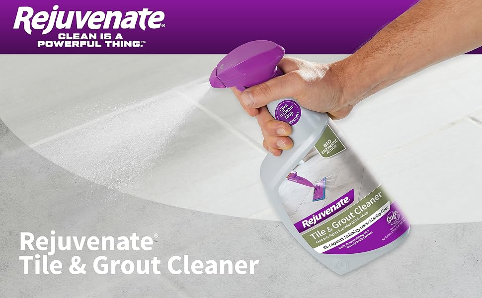 Rejuvenate Tile and Grout Cleaner cleans & fights everyday dirt and grime
