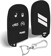 Mild East for Dodge Car Key Cover, Silicone Key Fob Cover Compatible with Dodge Dart Durango Gran...