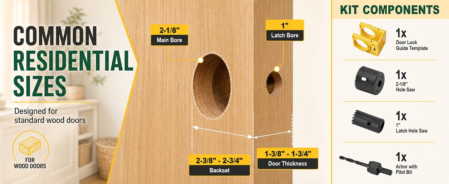 door lock hole saw kit