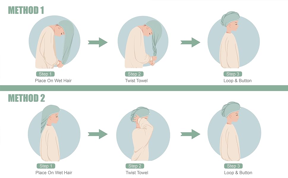 method of hair towel