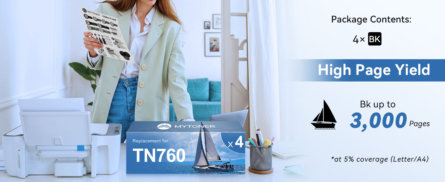 Brother TN-760 TN730/760 TN-730 High Yield MFC-L2690DW MFC-L2750DW HL-L2350DW MFC-L2710DW