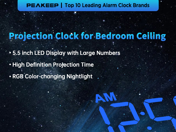 projection clock for bedroom ceiling