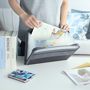 Expanding Zipper File Folder