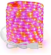 Brizled Halloween Rope Lights, 18ft 216 LED Purple & Orange Halloween Lights, 120V Plugin Rope Li...