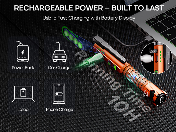 edc flashlight rechargeable