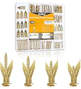 KURUI 180Pcs Self Drilling Drywall Anchors with Screws Kit, Metal & Heavy Duty Grip Anchors for W...