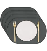 yuuzue Silicone Placemat Set of 4, Heat Resistant Placemats for Dinning Table, Reusable Portable ...