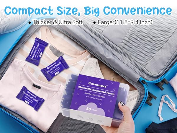 Premium Compressed Towel (50-Pack)