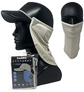 CoolNES - UV Sun Protection Neck Drape Adjustable Multifunctional 2 in 1 Face Covering for Outdoo...