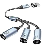 Duttek USB C Splitter 3 in 1, 3-Port USB C Hub with Type A to C Adapter, Type C Male to 3 Female ...