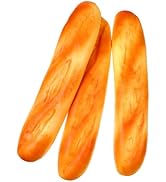 DOITOOL 3pcs Artificial Long Bread Loaves Pu Food Props Realistic Bread Photography Props for Hom...