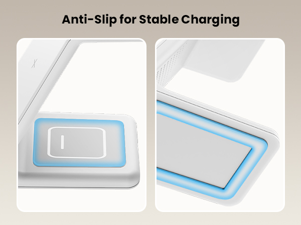 GEEKERA 3 in 1 Wireless Charging Station for Apple Fast Wireless Charger Stand Dock for iPhone