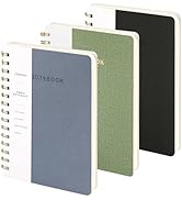 Spiral Notebook-5.75" x 8.125" College Ruled Journal with Inner Pockets and 160 Pages,PU Leather ...