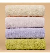 Vie Triomphe Hand Towels Set of 4, 13x31 Inch Compact Zero Twist Cotton, Slim Lightweight Super S...