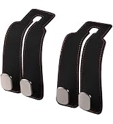 GIVEUBED Car Hooks for Headrest,Car Seat Back Double Hooks,Car Headrest Hooks for Purses and Bags...