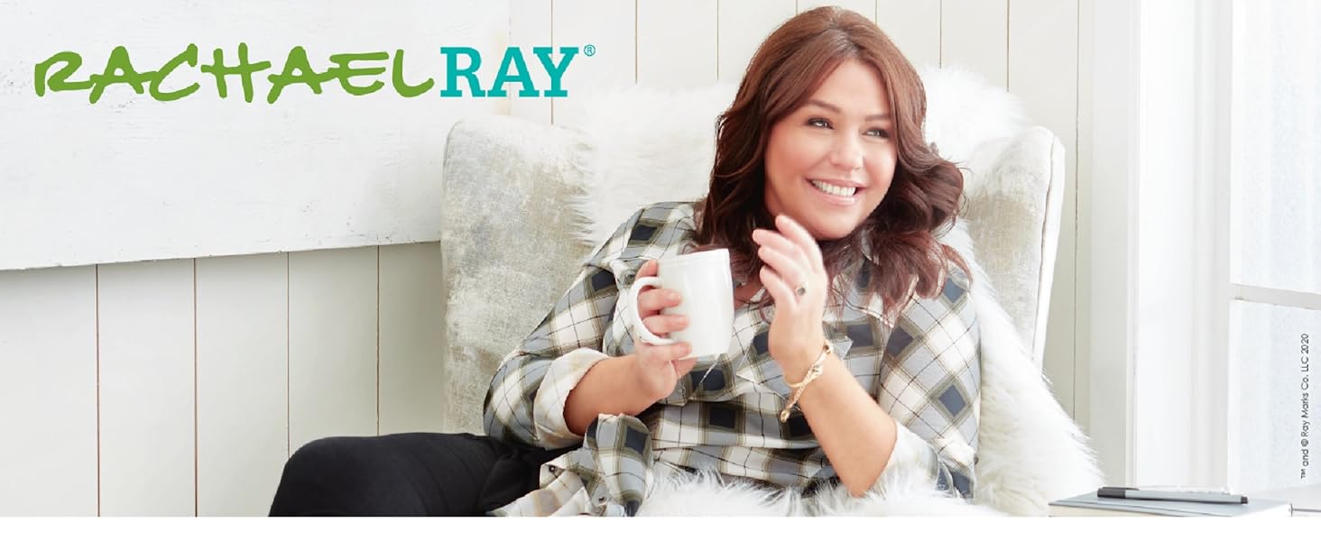 Rachael Ray sitting holding cup