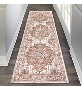Pauwer Boho Vintage Runner Rug, 2'x6' - Washable, Non Slip, Farmhouse Kitchen and Bedroom Rugs wi...