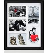 RPJC 11x14 Picture Frames Collage - Display 5 Pcs 4x6 inch photos with Mat Made of Solid Wood and...