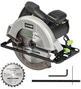 GALAX PRO 11 Amp Power Circular Saw, 6000RPM Corded Circular Saw with Adjustable Cutting Depth 2-...