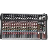 16 Channel Bluetooth Audio Mixer with 6 Sound Modes and Noise Cancellation, 4000W Power, 3 Band E...