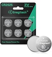 Enegitech CR2025 Lithium Coin Batteries Button 2025 3V Lithium Battery Use in Key Fobs, Fitness W...