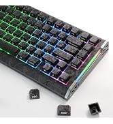 ATTACK SHARK SK04 Crystal Forged Carbon Keycap Set,PC,119 Keys,Carbon Black | Cherry Profile,Lase...