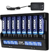 XTAR VC8 Plus Fast LCD Display Rechargeable Battery Charger with DC36W Adapter max 3A 1 Slots/8 S...