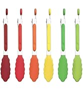 7-Inch Silicone Tongs Pack of 6, Small Stainless Steel Tongs with Silicone Tips for Cooking, Serv...