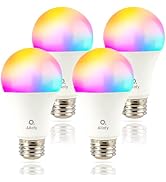 Ailofy LED Smart Light Bulbs, 16M Color Changing Dimmable, Works with Alexa & Google Assistant, R...