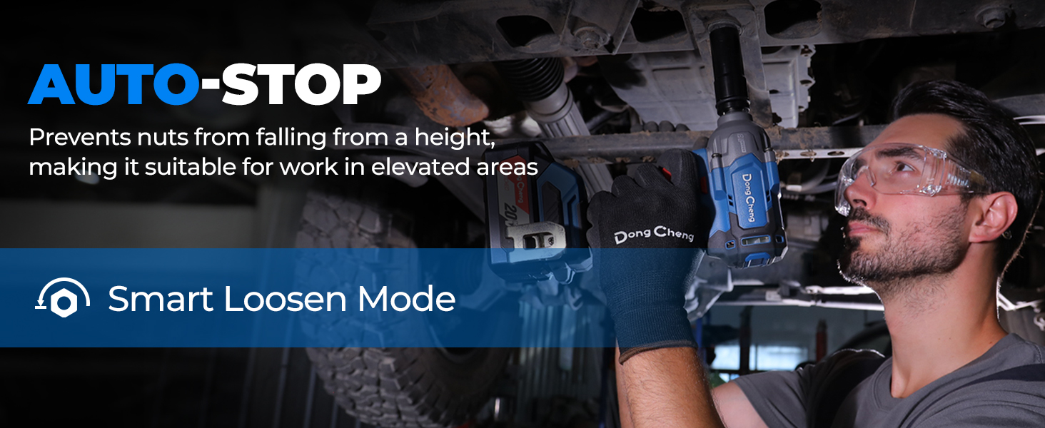 Dong Cheng 20V Brushless Impact Wrench, Max Torque 503 ft-lbs (682 N.m),
